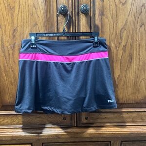 Fila Black and Pink Mini Skirt